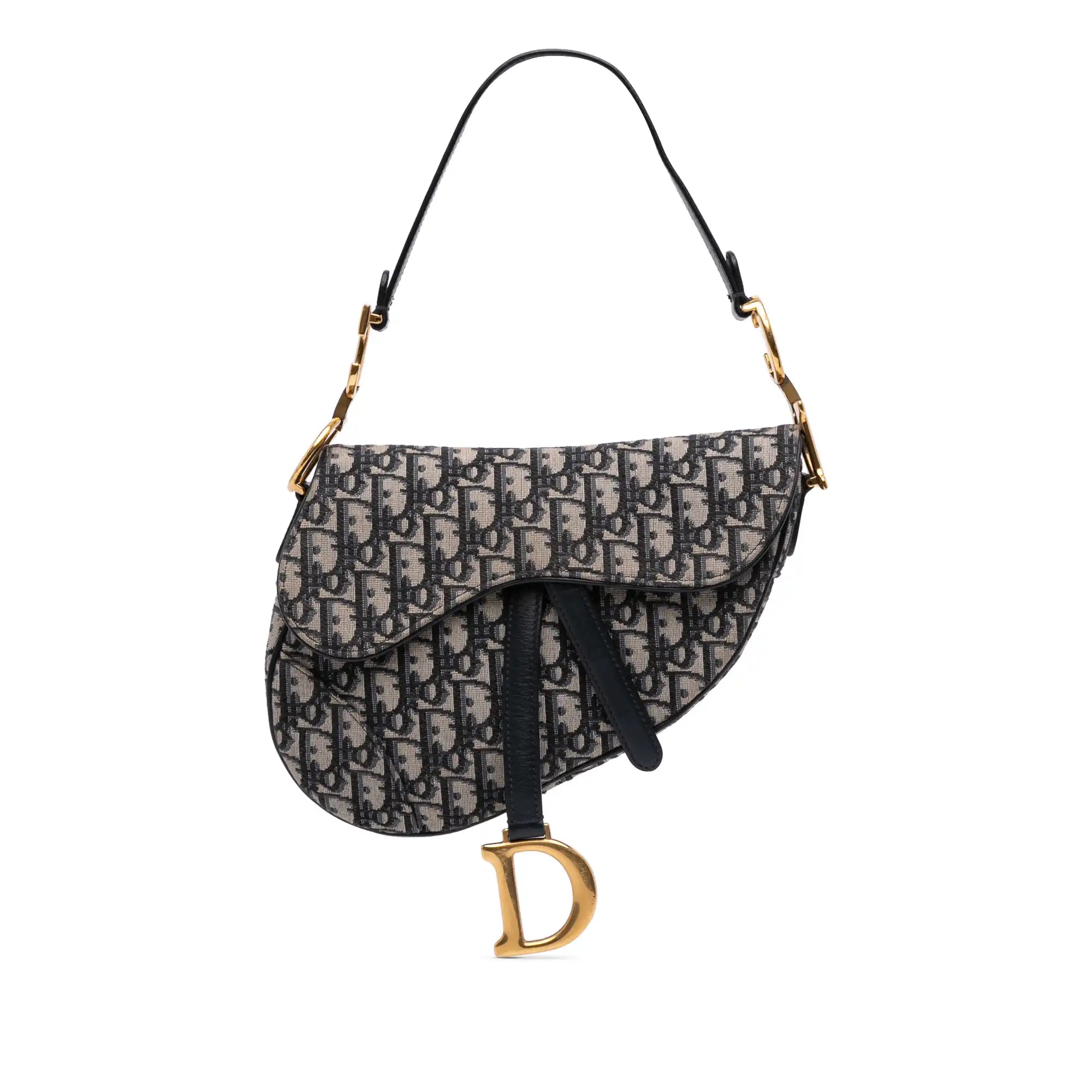 Dior Saddle Bag Blue Oblique Canvas