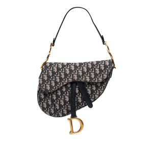 Dior Saddle Bag Blue Oblique Canvas