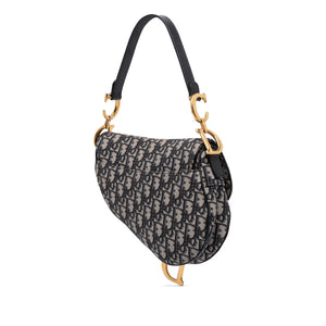 Dior Saddle Bag Blue Oblique Canvas