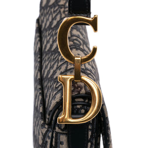 Dior Saddle Bag Blue Oblique Canvas