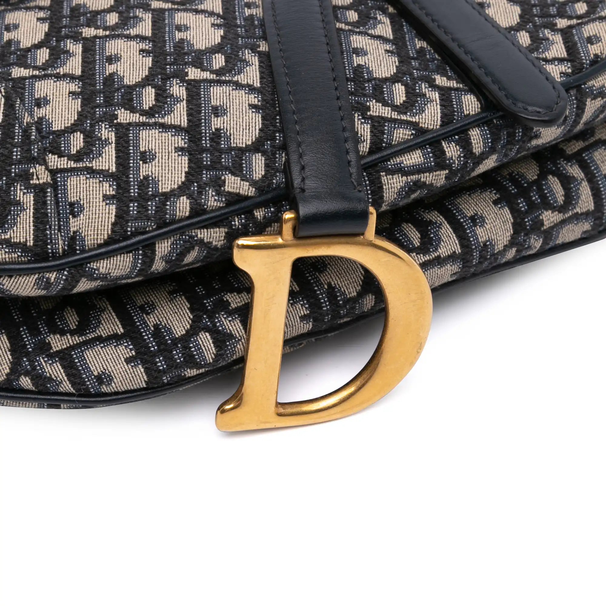 Dior Saddle Bag Blue Oblique Canvas