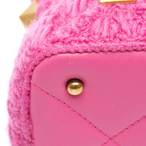 Valentino Roman The Handle Small Pink Studded Wool