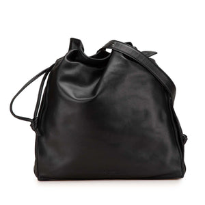 Loewe Flamenco Drawsting Crossbody Bag Black Nappa