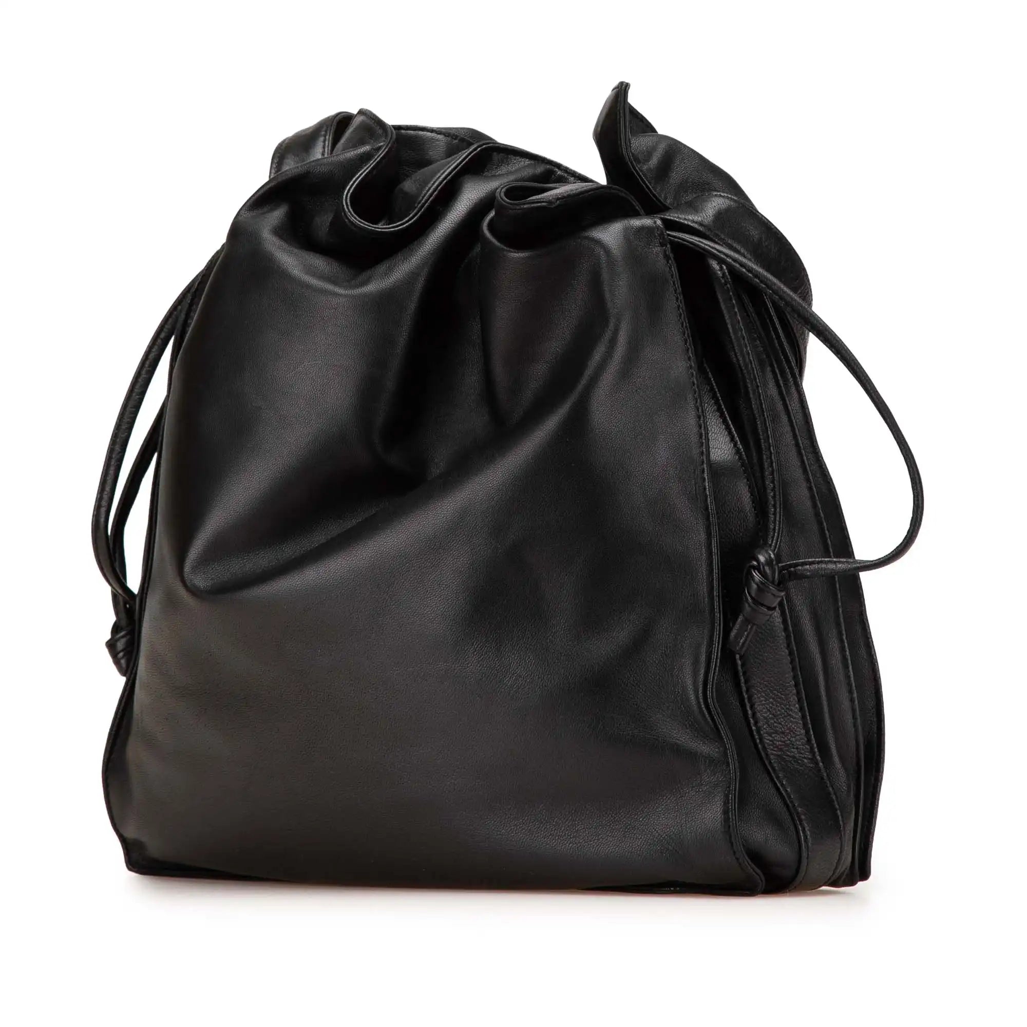 Loewe Flamenco Drawsting Crossbody Bag Black Nappa