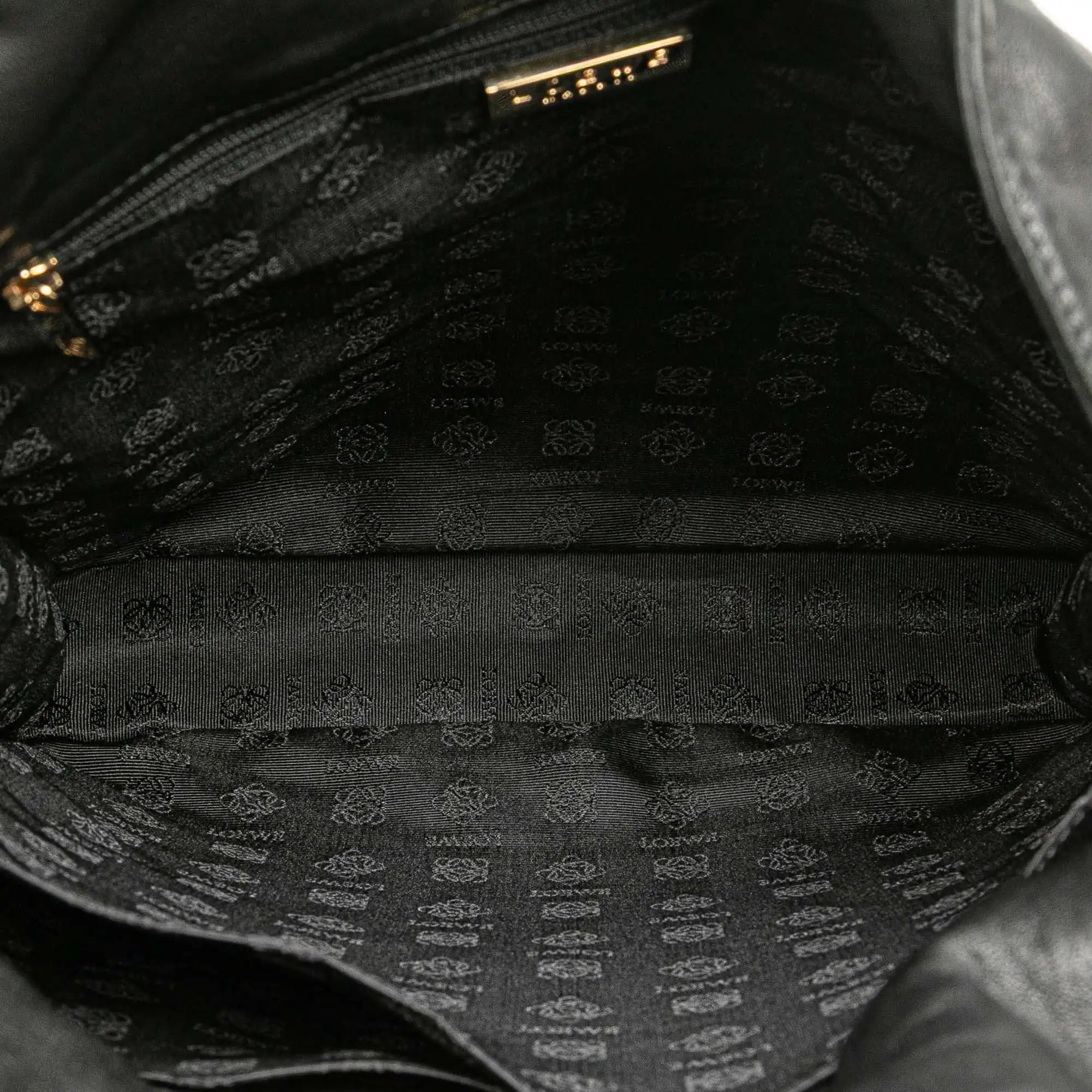 Loewe Flamenco Drawsting Crossbody Bag Black Nappa