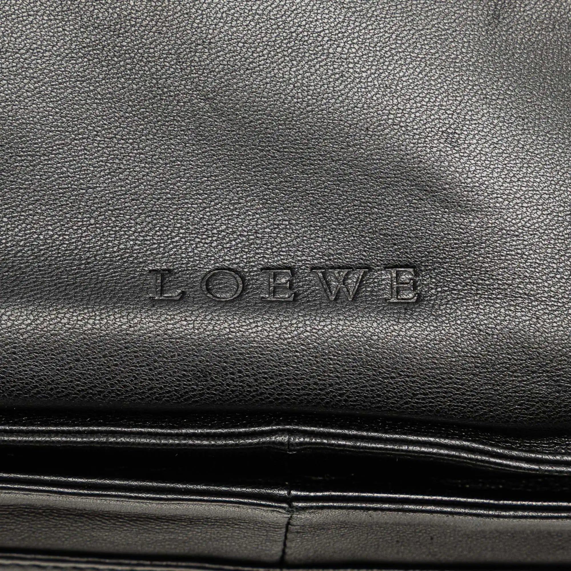 Loewe Flamenco Drawsting Crossbody Bag Black Nappa