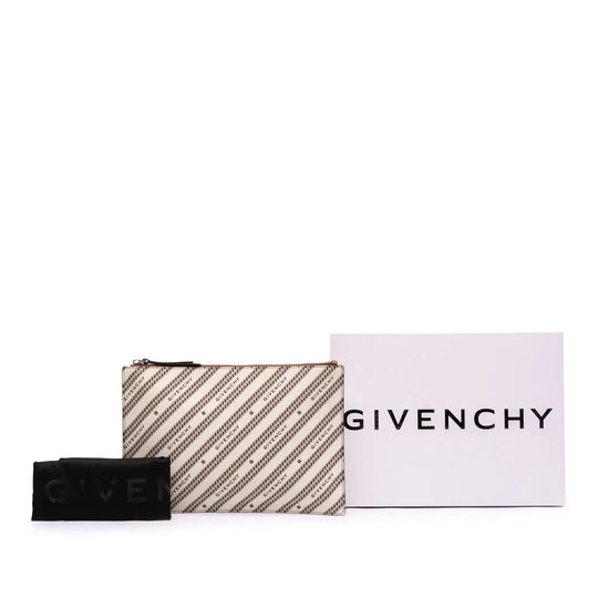 Pochette à logo Givenchy en toile marron