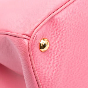 Prada Double Zip Galleria Medium Pink Saffiano