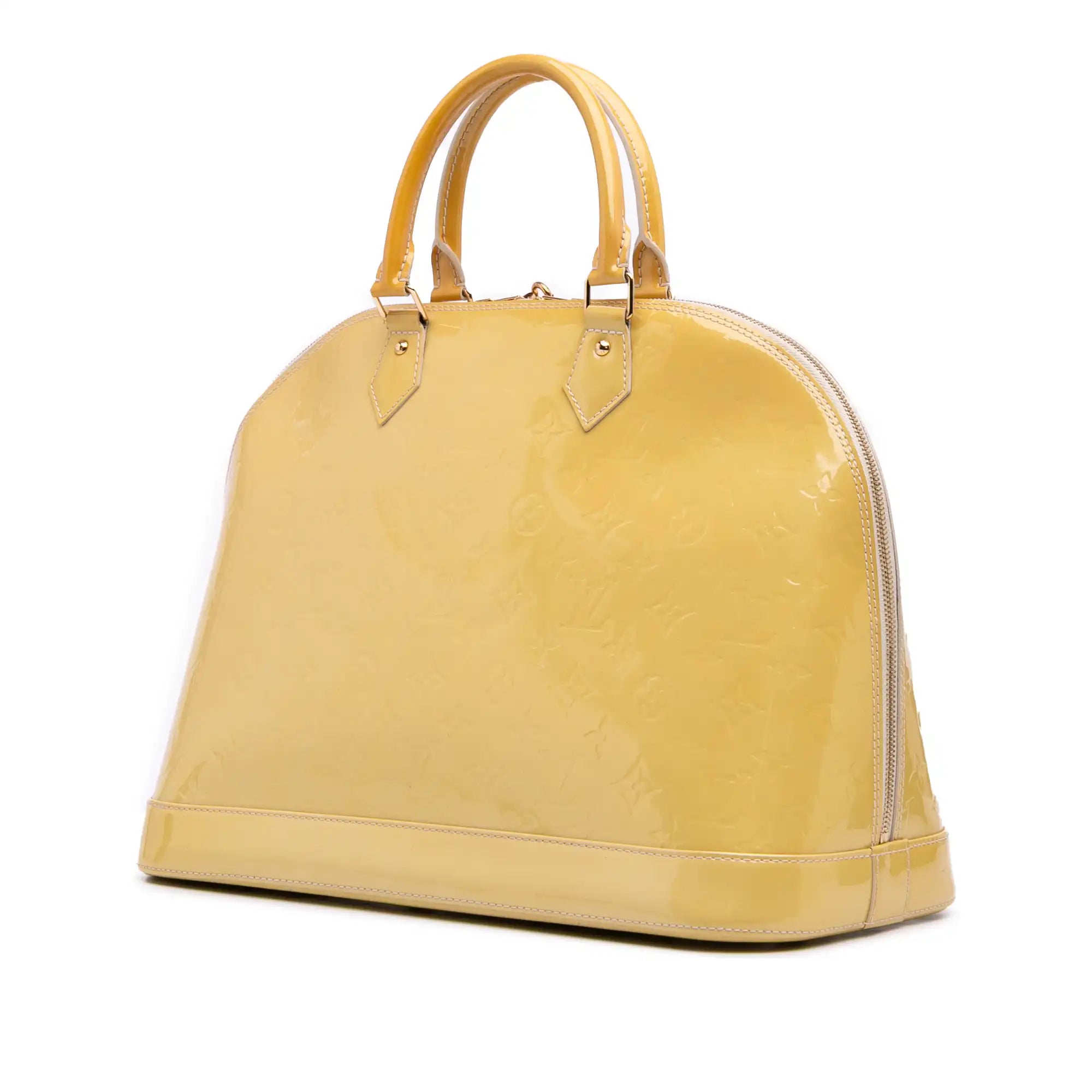 Louis Vuitton Alma GM Yellow Monogram Vernis