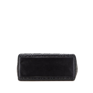 Dior Lady Dior Medium Black Lambskin Gold