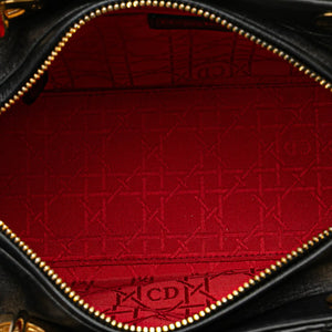 Dior Lady Dior Medium Black Lambskin Gold