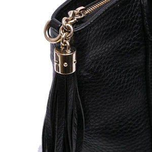 Gucci Soho Cellarius Tote Small Black Pebbled Leather