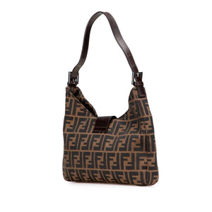 Fendi Shoulder Bag Brown Zucca Canvas