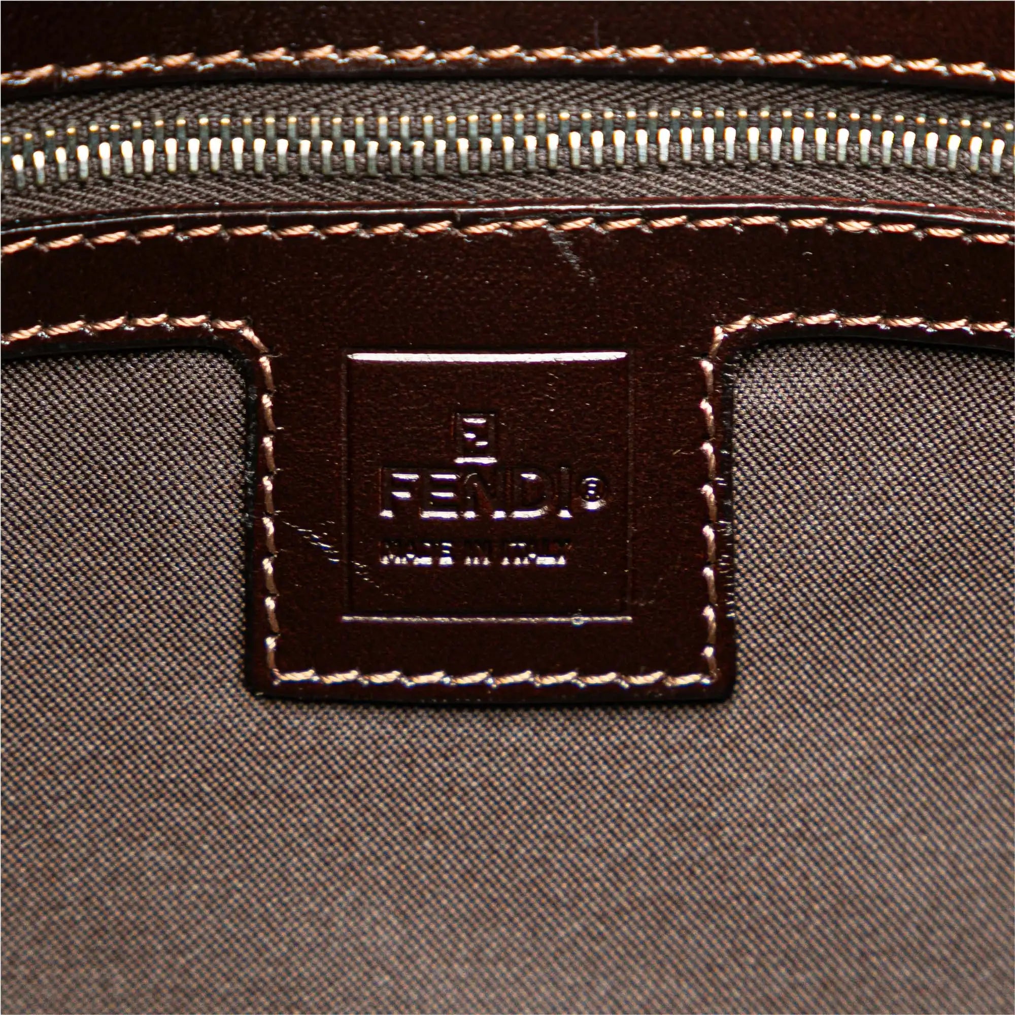 Fendi Shoulder Bag Brown Zucca Canvas