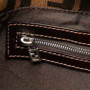Fendi Shoulder Bag Brown Zucca Canvas