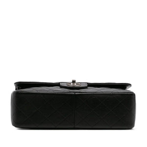 Chanel Classic Double Flap Jumbo Black Caviar Silver