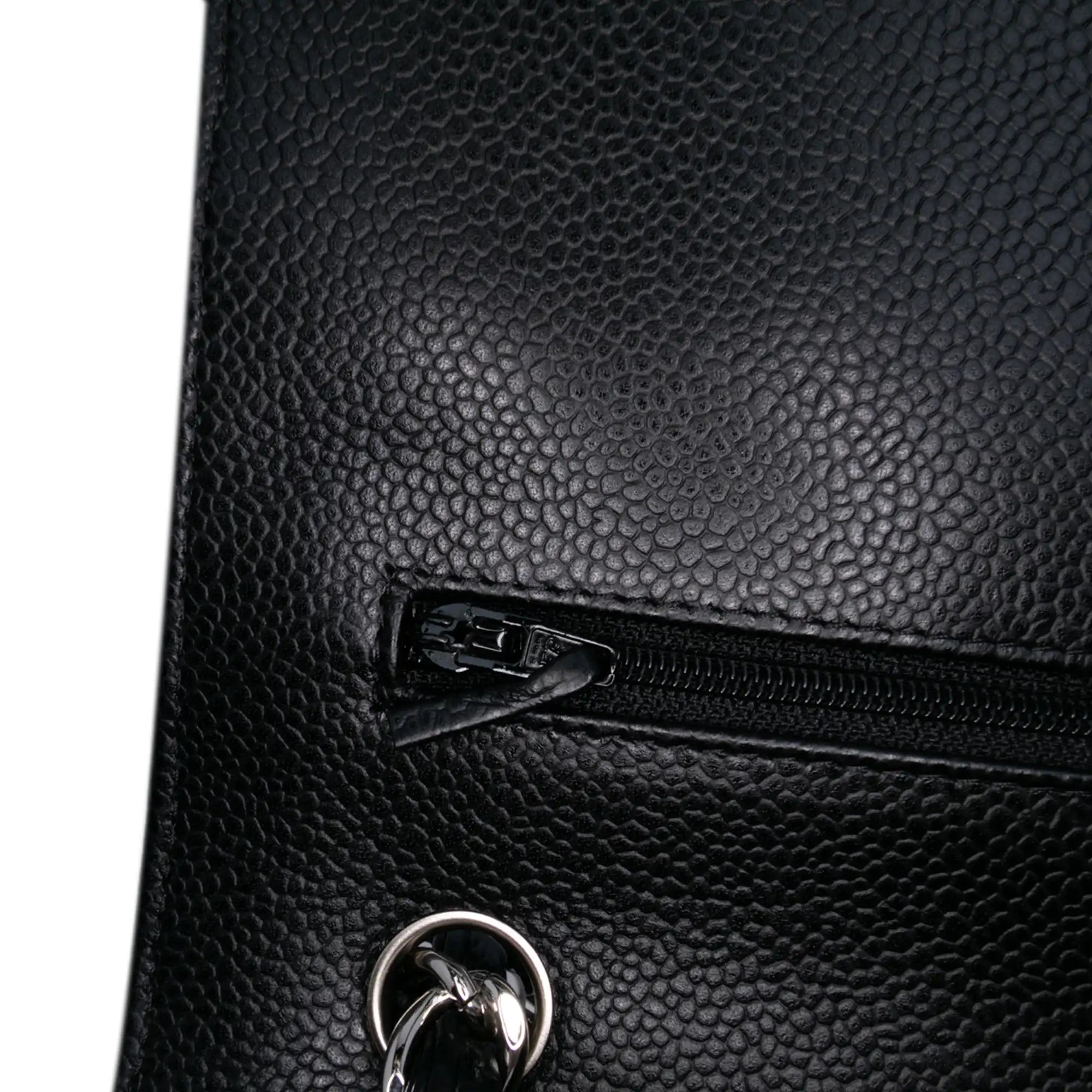 Chanel Classic Double Flap Jumbo Black Caviar Silver