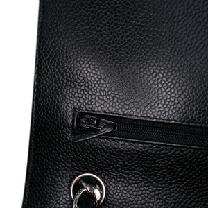 Chanel Classic Double Flap Jumbo Black Caviar Silver