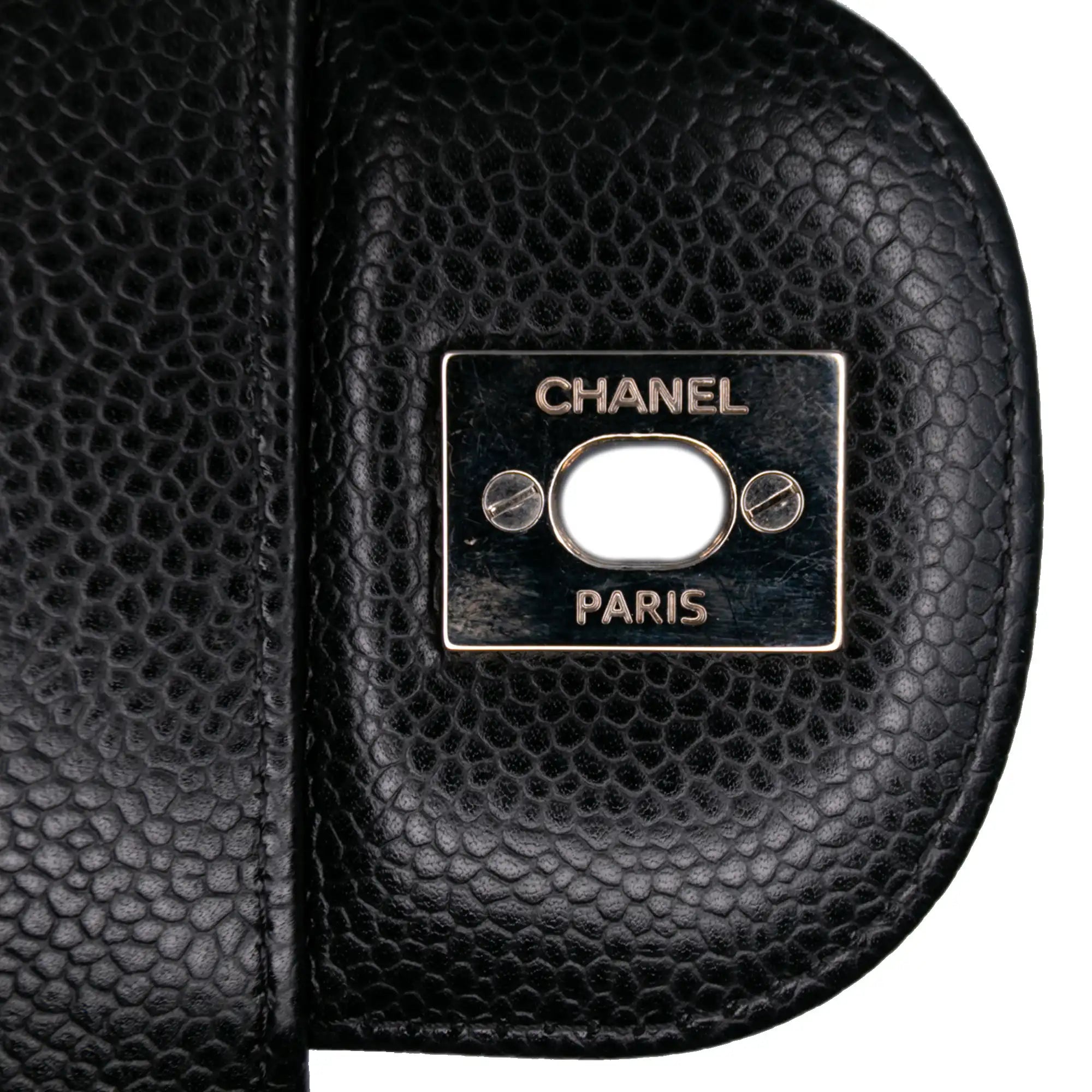 Chanel Classic Double Flap Jumbo Black Caviar Silver
