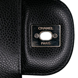 Chanel Classic Double Flap Jumbo Black Caviar Silver