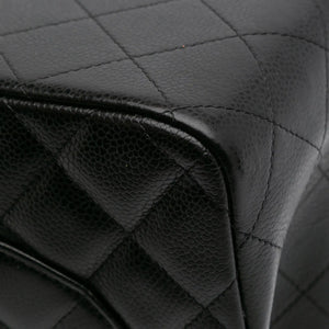Chanel Classic Double Flap Jumbo Black Caviar Silver