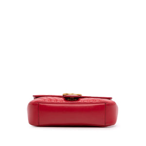 Gucci GG Marmont Medium Red Matelasse Leather