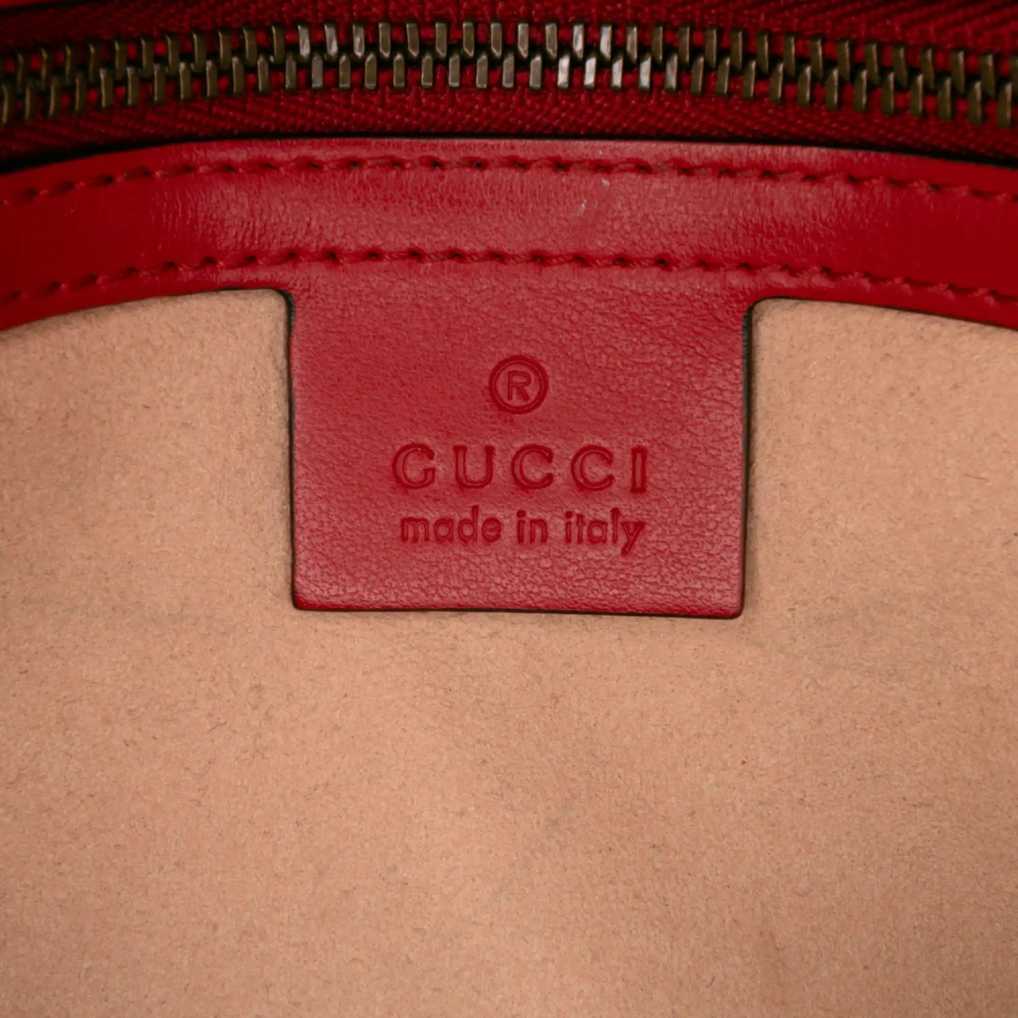 Gucci GG Marmont Medium Red Matelasse Leather