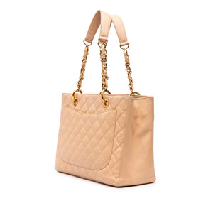 Chanel GST Beige Caviar Gold