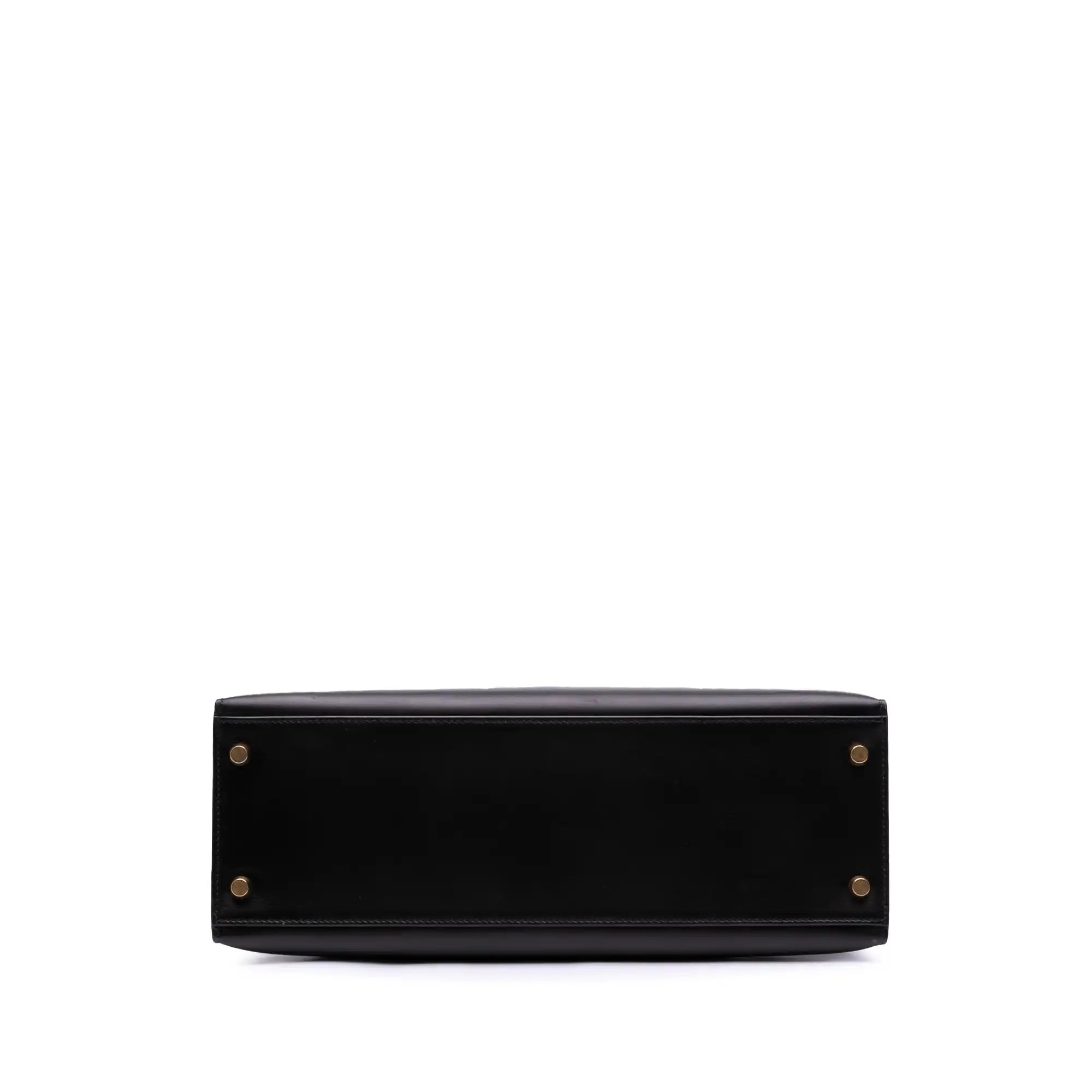 Hermès Kelly Sellier 32 Black Boxcalf Gold