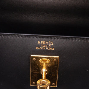 Hermès Kelly Sellier 32 Black Boxcalf Gold