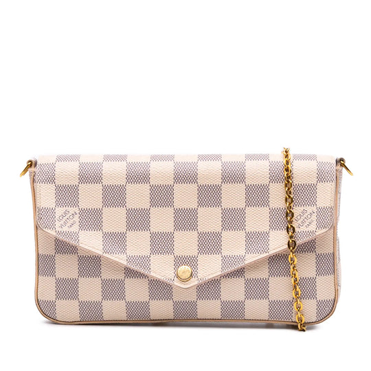 Louis Vuitton Pochette Félicie Damier Azur Tela