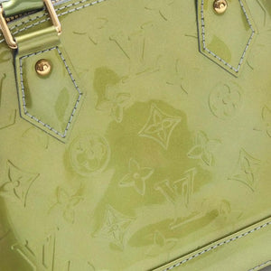 Louis Vuitton Alma BB Green Monogram Vernis