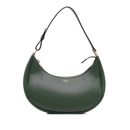 Celine Ava Shoulder Bag Green Leather