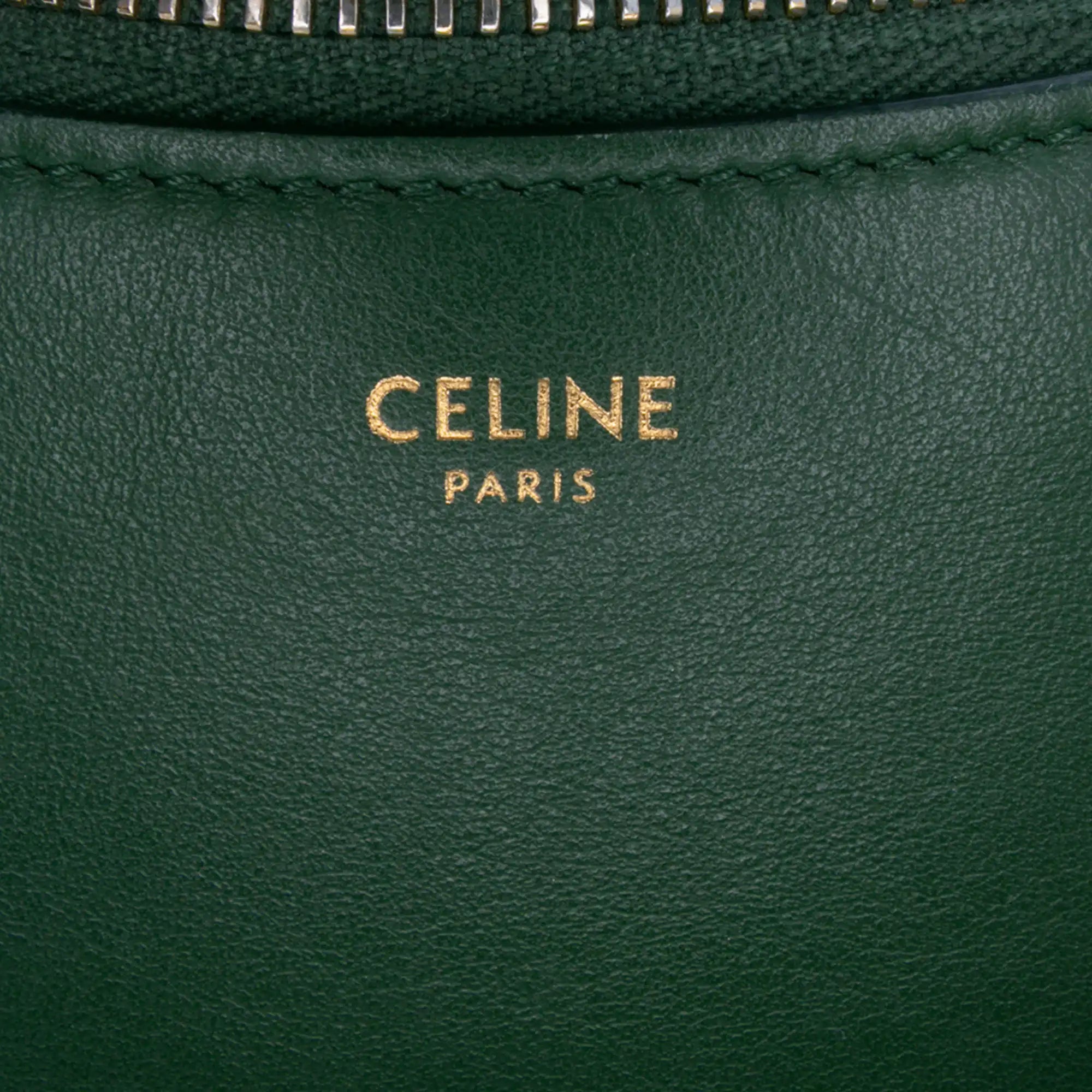 Celine Ava Shoulder Bag Green Leather