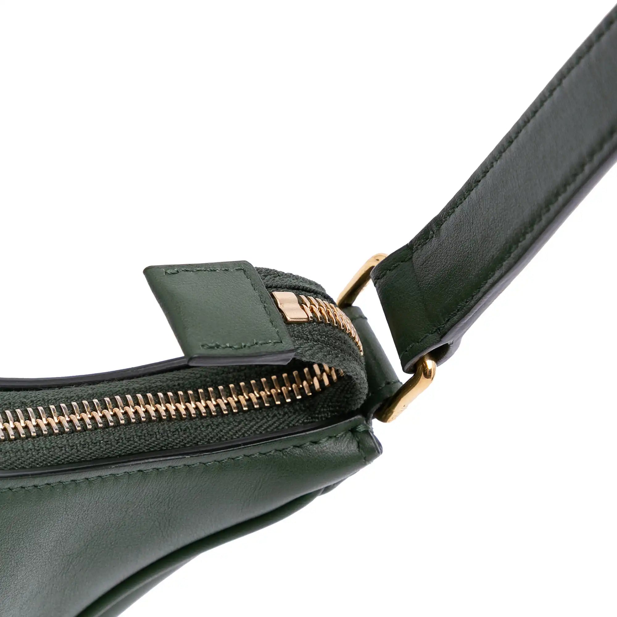 Celine Ava Shoulder Bag Green Leather