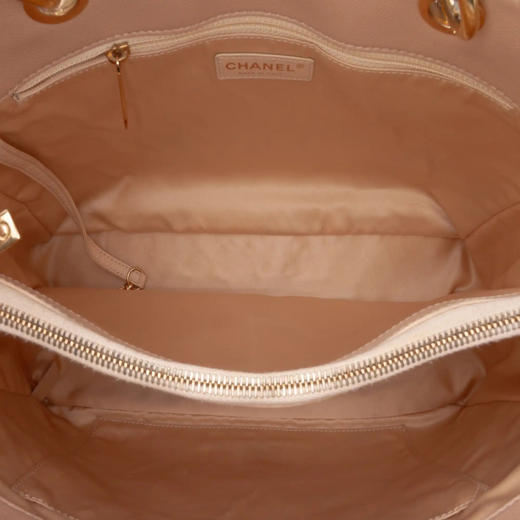 Chanel GST Beige Caviar Gold