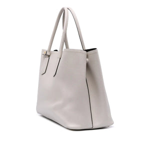 Prada Double Cuir Large White Saffiano