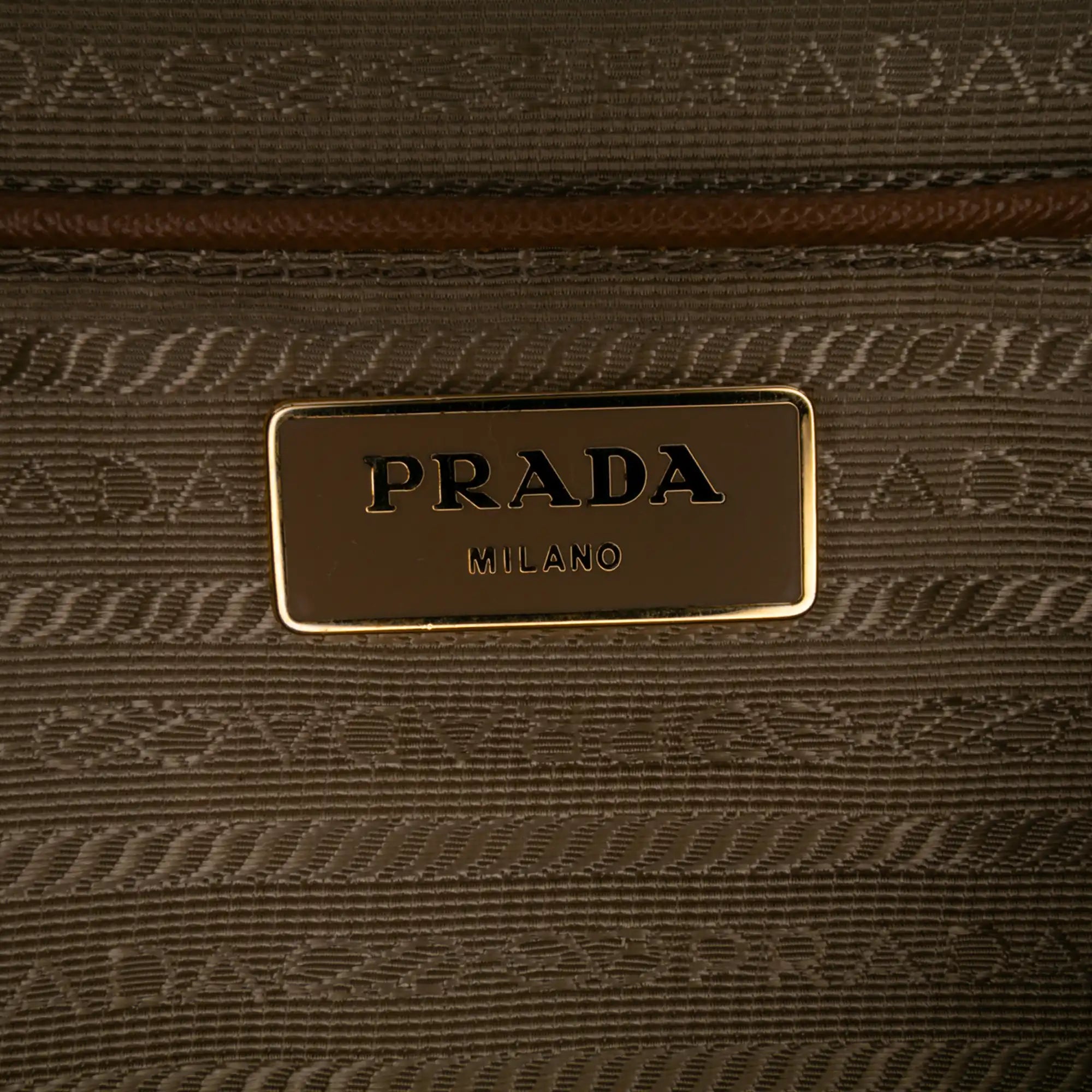 Prada Galleria Double Zip Large Brown Saffiano