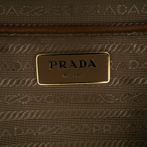 Prada Galleria Double Zip Large Brown Saffiano