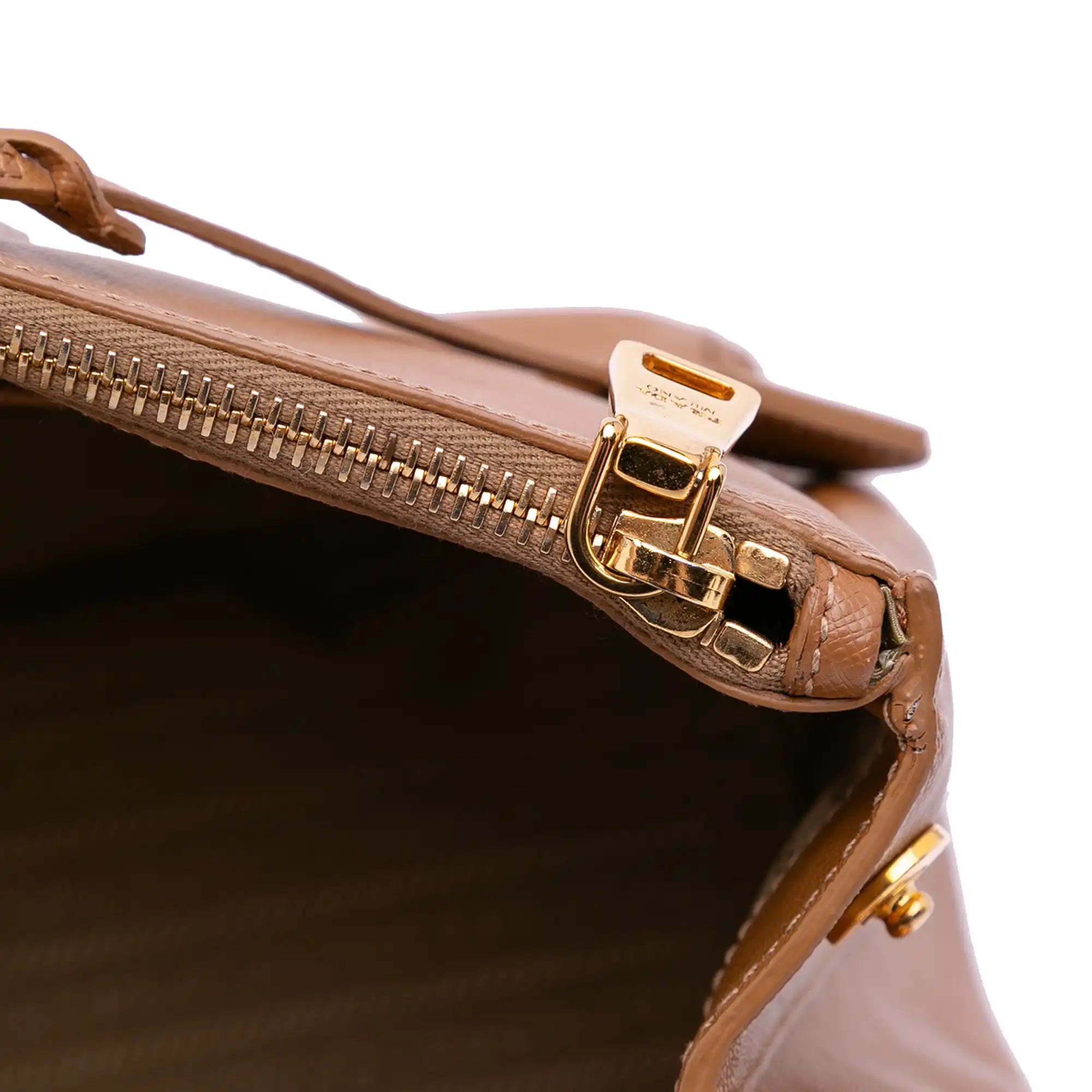 Prada Galleria Double Zip Large Brown Saffiano