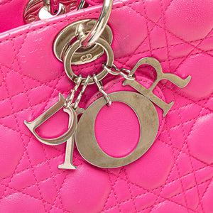 Dior Lady Dior Large Pink Cannage Lambskin
