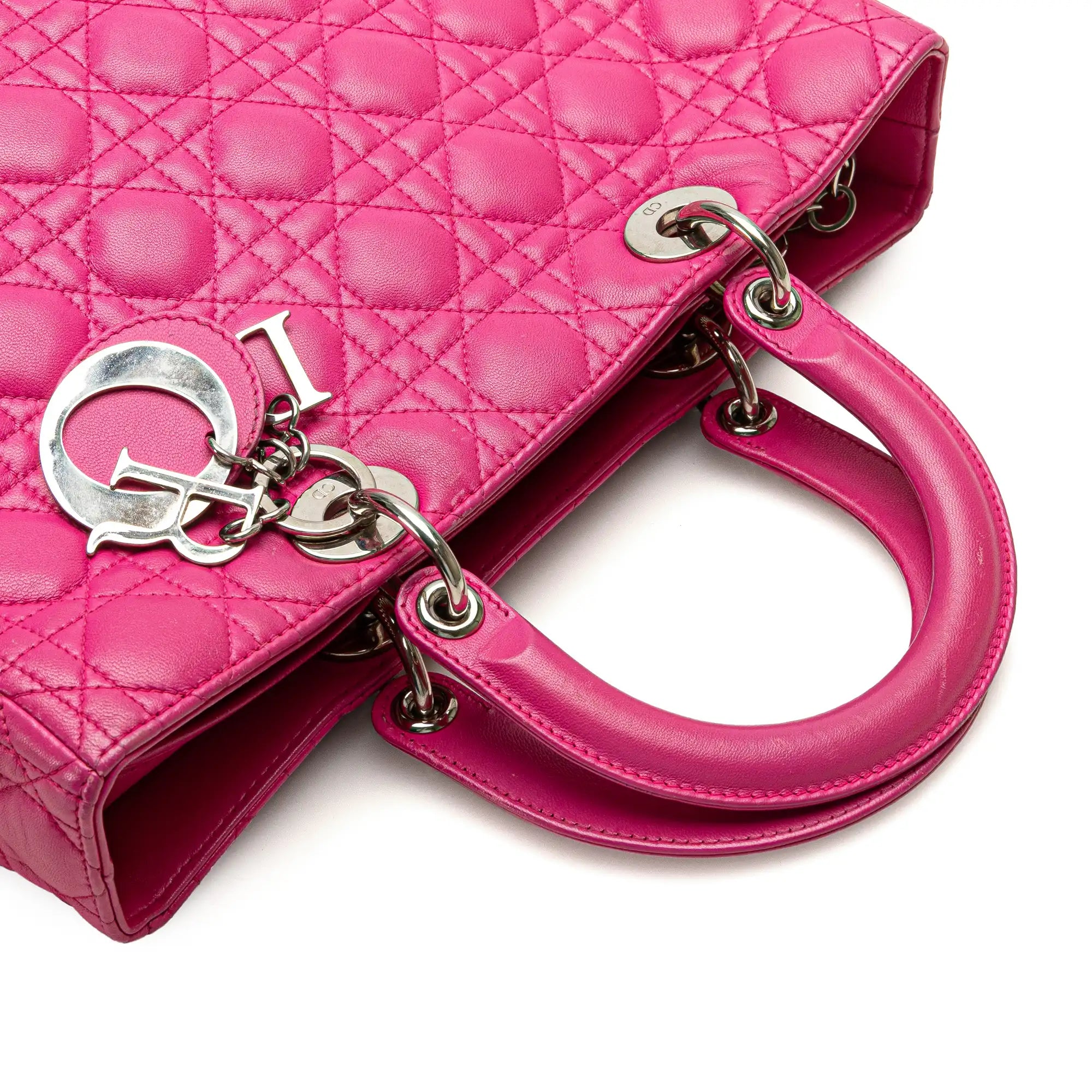 Dior Lady Dior Large Pink Cannage Lambskin