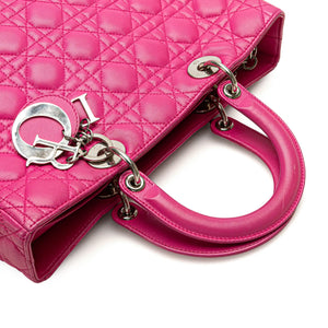 Dior Lady Dior Large Pink Cannage Lambskin