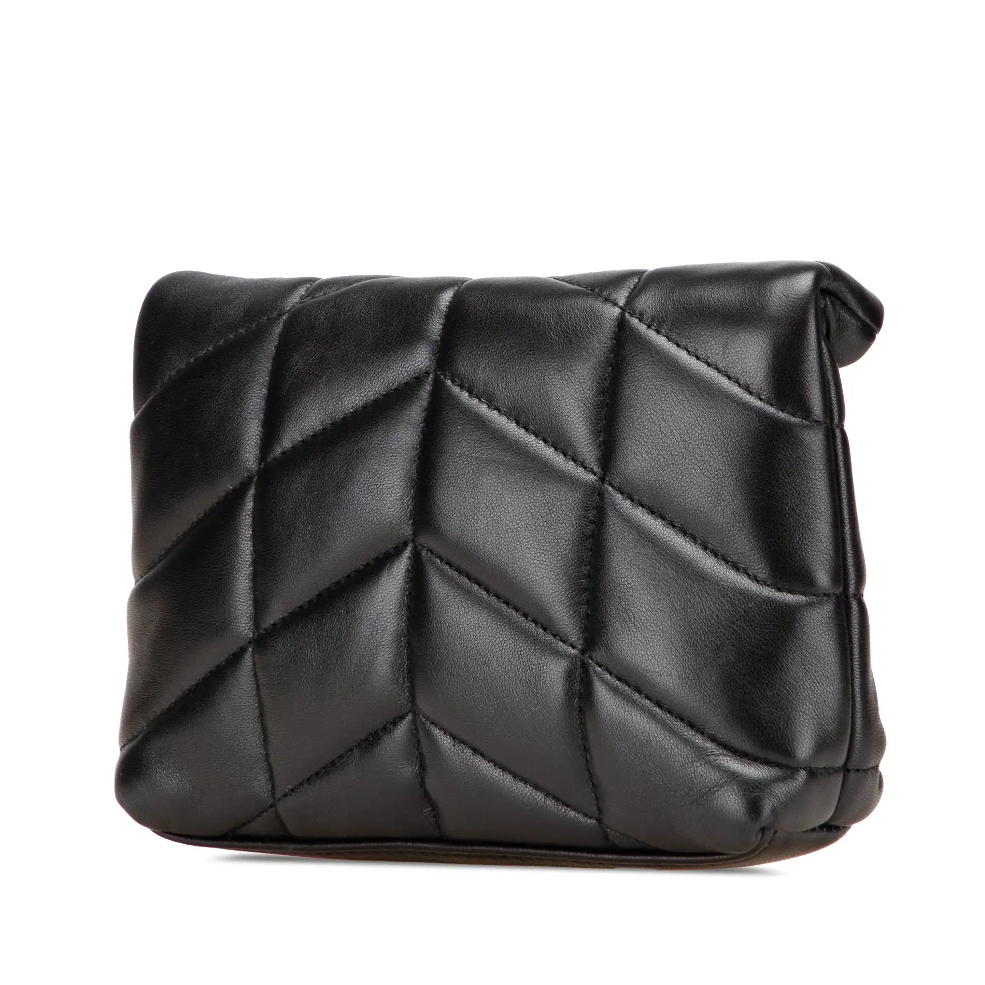 Yves Saint Laurent LouLou Puffer Clutch Small Black Lambskin