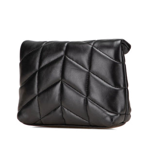 Yves Saint Laurent LouLou Puffer Clutch Small Black Lambskin