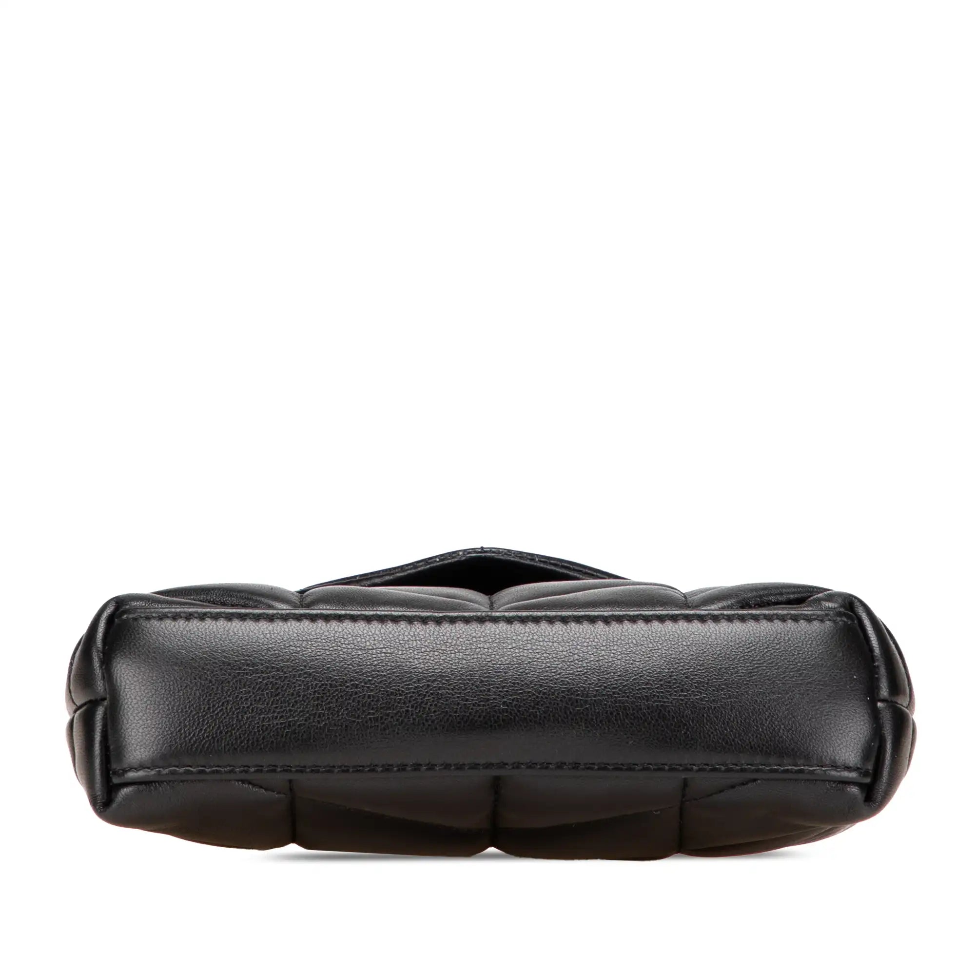 Yves Saint Laurent LouLou Puffer Clutch Small Black Lambskin