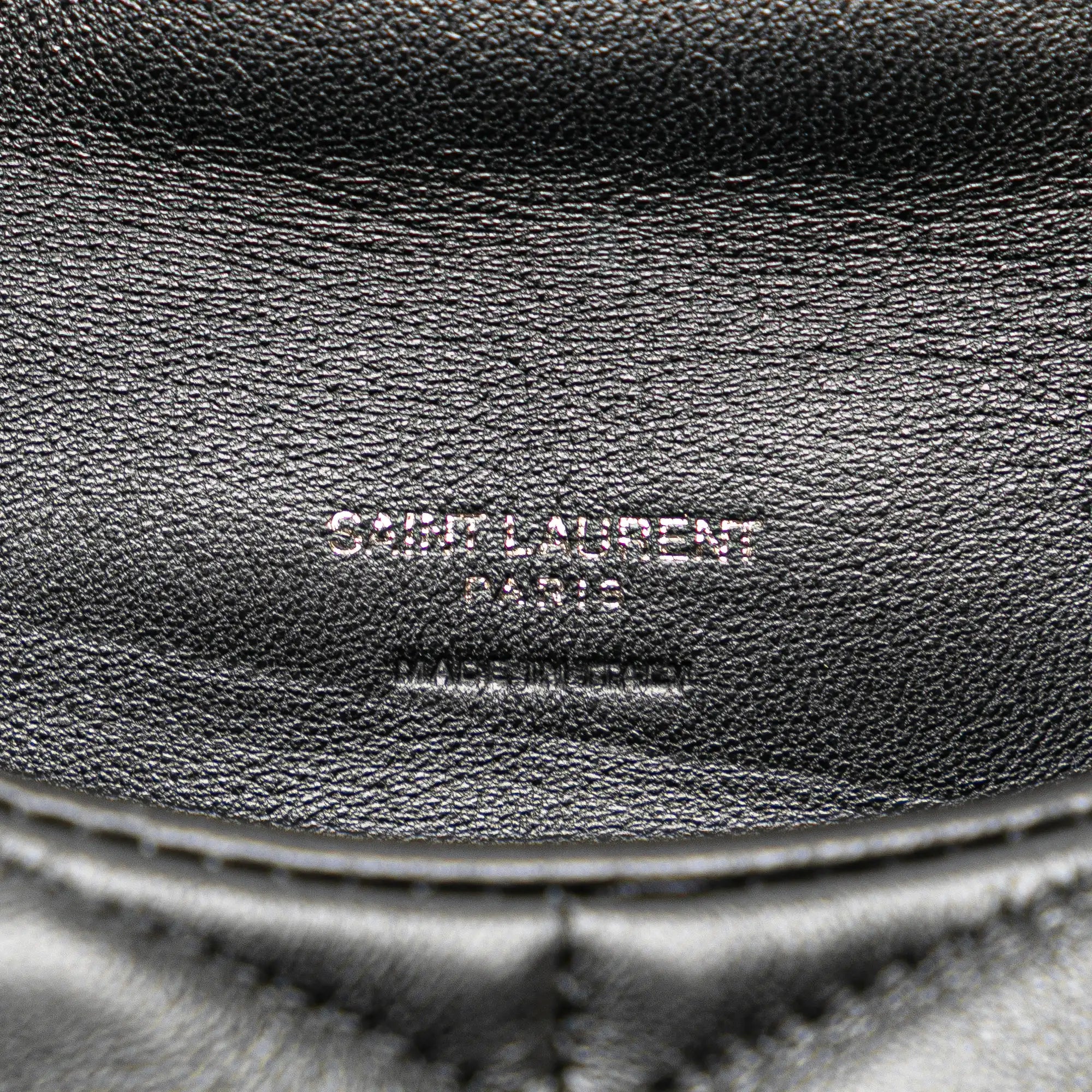 Yves Saint Laurent LouLou Puffer Clutch Small Black Lambskin