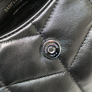 Yves Saint Laurent LouLou Puffer Clutch Small Black Lambskin