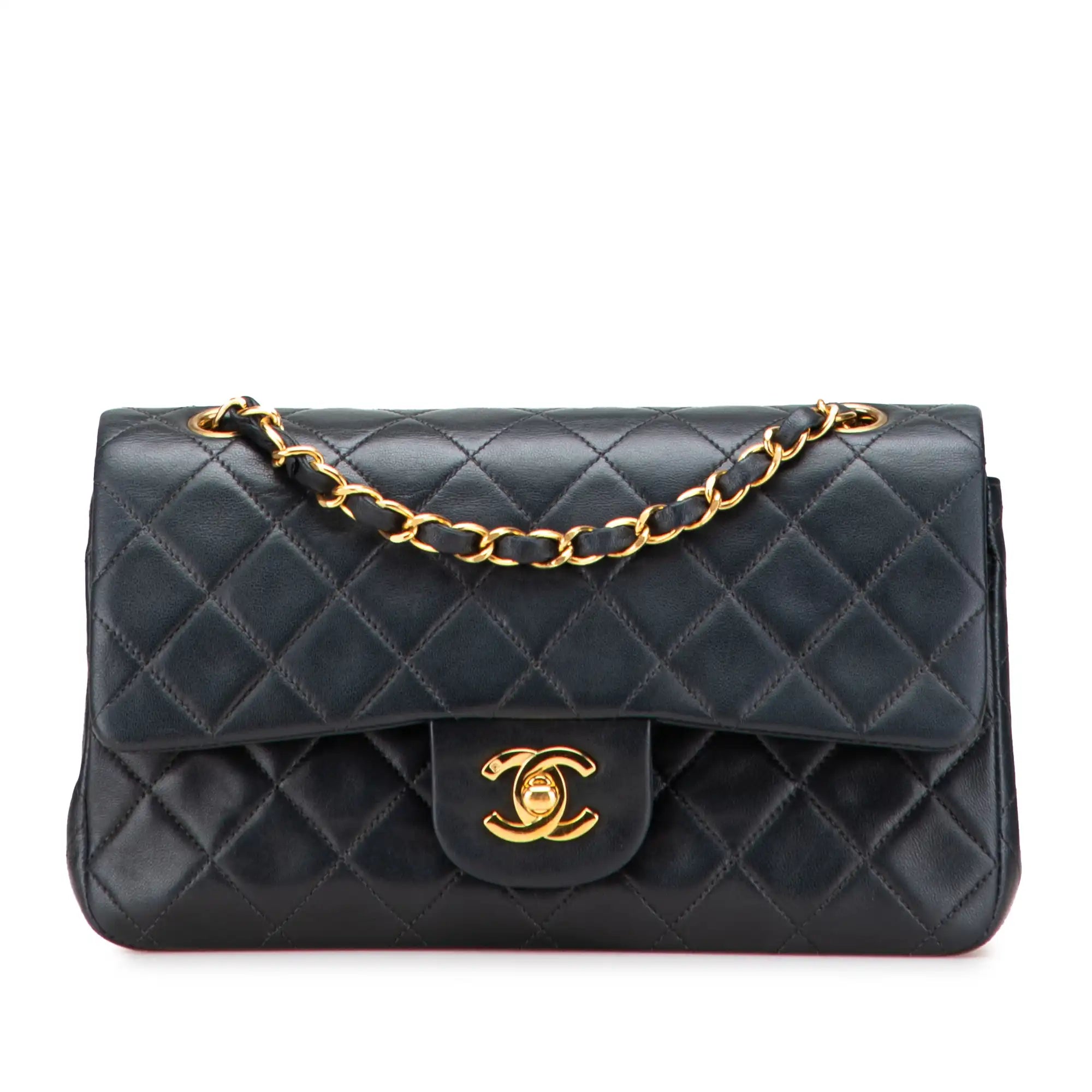 Chanel Classic Double Flap Small Black Lambskin Gold