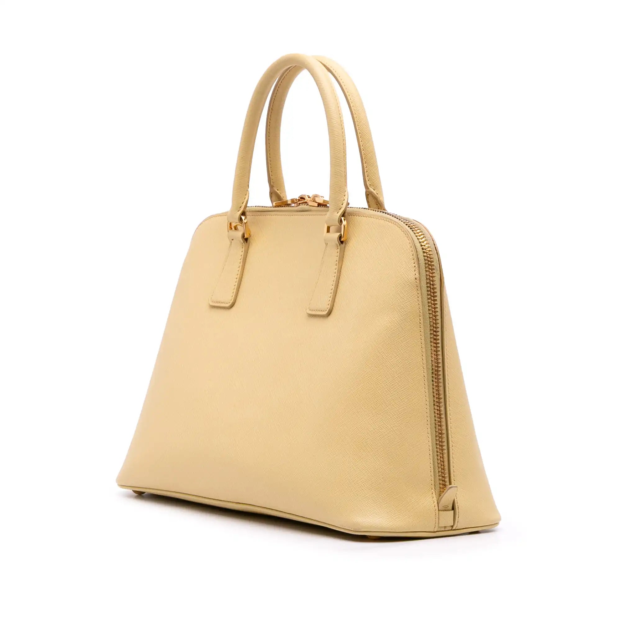Prada Promenade Medium Yellow Saffiano Lux
